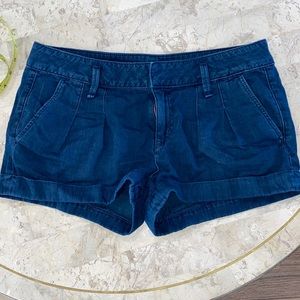 American Eagle Shorts Women 6 Cuffed Blue Jean Denim Dark Casual Ladies